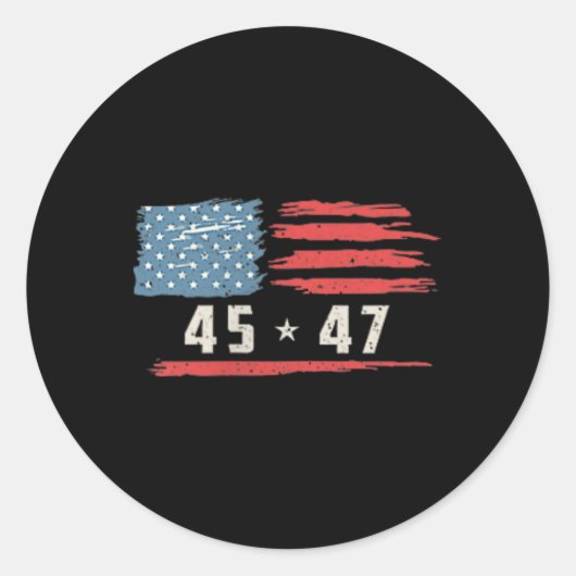 Grappig QR President Trump Dance Code 2 kant Ronde Sticker (Voorkant)