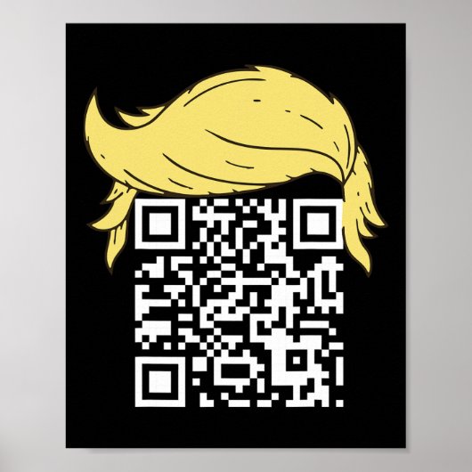 Grappig QR President Trump Dance Code 2 Poster (Voorkant)