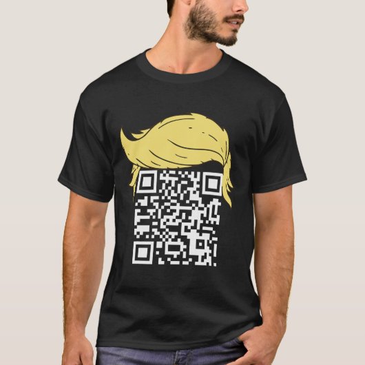 Grappig QR President Trump Dance Code 2 T-shirt (Voorkant)
