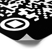 Grappig QR President Trump Dance Code 3 Poster (Hoek)