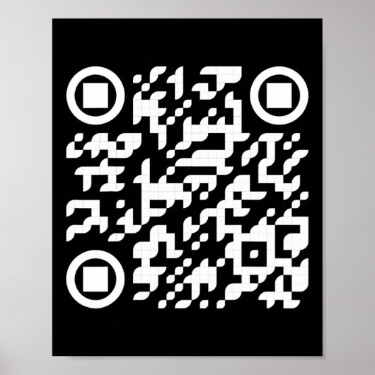 Grappig QR President Trump Dance Code 3 Poster (Voorkant)