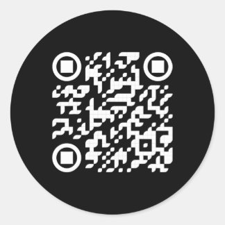 Grappig QR President Trump Dance Code 3 Ronde Sticker