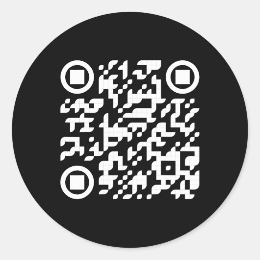 Grappig QR President Trump Dance Code 3 Ronde Sticker (Voorkant)