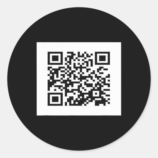 Grappig QR President Trump Dance Code 6 Ronde Sticker (Voorkant)