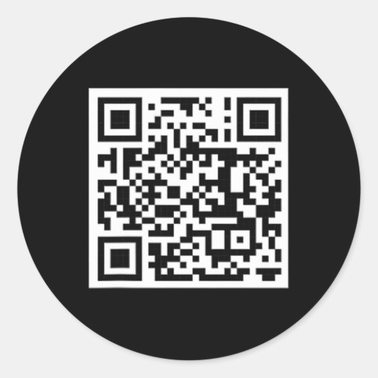 Grappig QR President Trump Dance Code 7 Ronde Sticker (Voorkant)