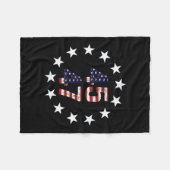 Grappig QR President Trump Dance Code Fleece Deken (Voorkant (Horizontaal))