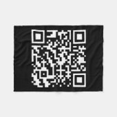 Grappig QR President Trump Dance Code Fleece Deken (Voorkant (Horizontaal))