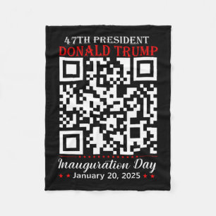 Grappig QR President Trump Dance Code Inauguratie Fleece Deken