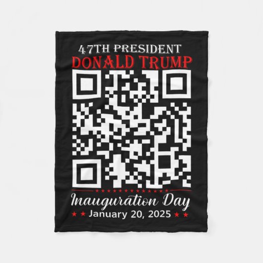 Grappig QR President Trump Dance Code Inauguratie Fleece Deken (Voorkant)