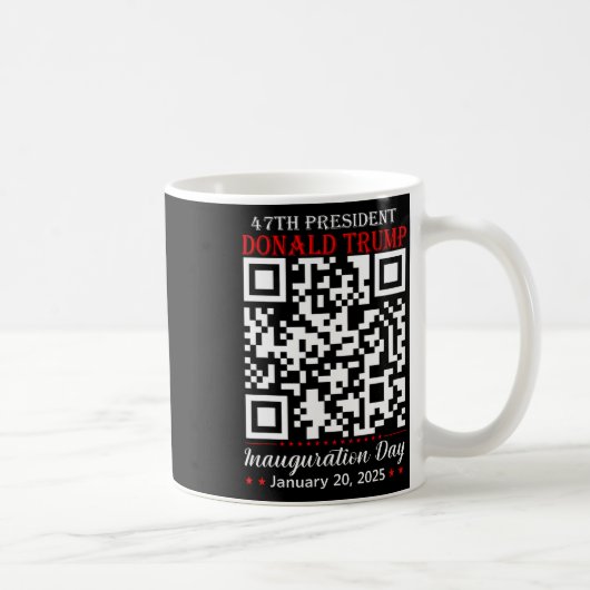 Grappig QR President Trump Dance Code Inauguratie Koffiemok (Rechts)