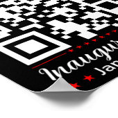 Grappig QR President Trump Dance Code Inauguratie Poster (Hoek)