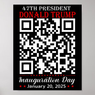 Grappig QR President Trump Dance Code Inauguratie  Poster