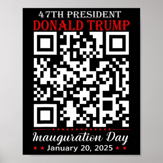 Grappig QR President Trump Dance Code Inauguratie Poster (Voorkant)