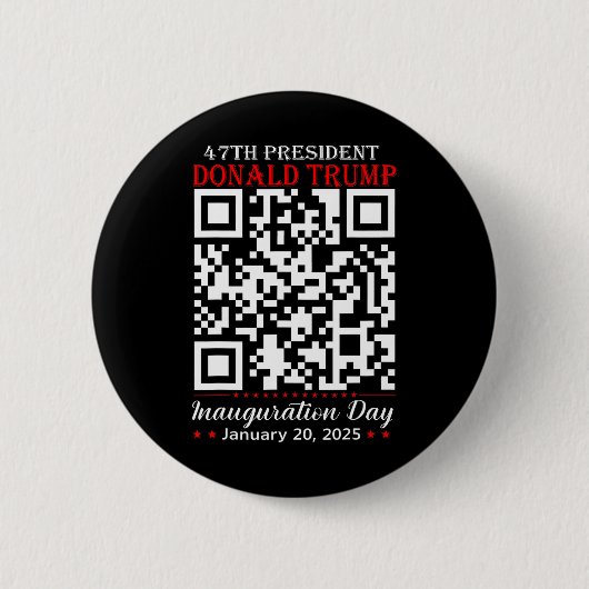 Grappig QR President Trump Dance Code Inauguratie Ronde Button 5,7 Cm (Voorkant)