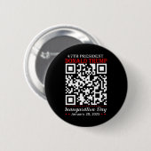 Grappig QR President Trump Dance Code Inauguratie Ronde Button 5,7 Cm (Voorkant /achterkant)