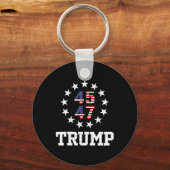 Grappig QR President Trump Dance Code Inauguratie Sleutelhanger (Voorkant)