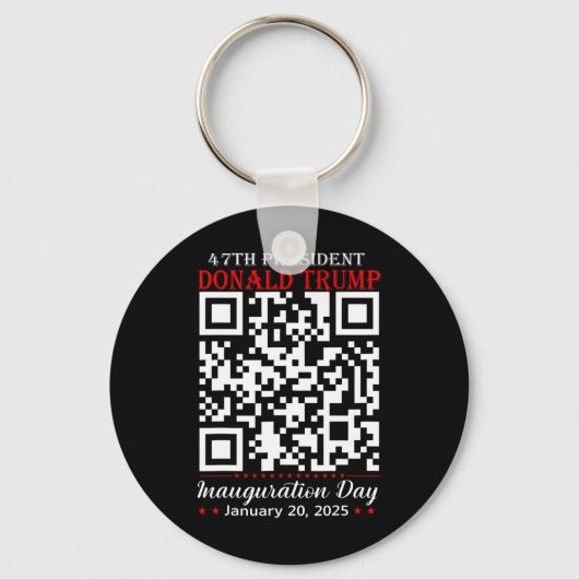 Grappig QR President Trump Dance Code Inauguratie Sleutelhanger (Voorkant)
