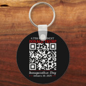 Grappig QR President Trump Dance Code Inauguratie Sleutelhanger (Voorkant)