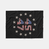 Grappig Qr President Trump Dance Code (op Byck) 6 Fleece Deken (Voorkant (Horizontaal))