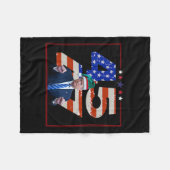 Grappig Qr President Trump Dance Code (op Byck) 8 Fleece Deken (Voorkant (Horizontaal))