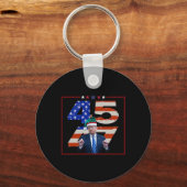 Grappig Qr President Trump Dance Code (op Byck) 8 Sleutelhanger (Voorkant)