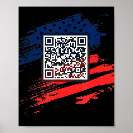 Grappig QR President Trump Dance Code Poster (Voorkant)