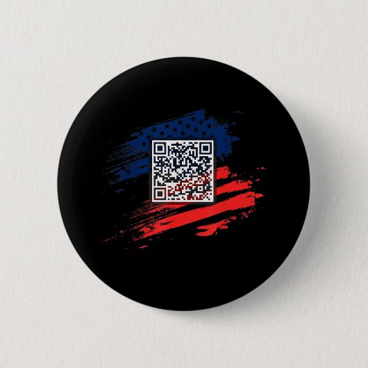 Grappig QR President Trump Dance Code Ronde Button 5,7 Cm (Voorkant)