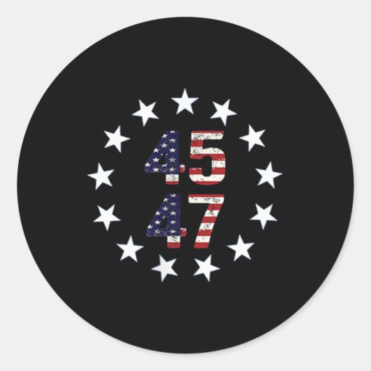 Grappig QR President Trump Dance Code Ronde Sticker (Voorkant)