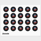 Grappig QR President Trump Dance Code Ronde Sticker (Vel)