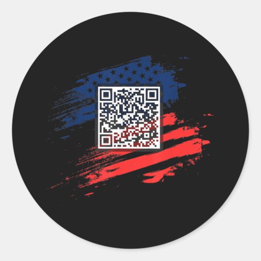 Grappig QR President Trump Dance Code Ronde Sticker (Voorkant)