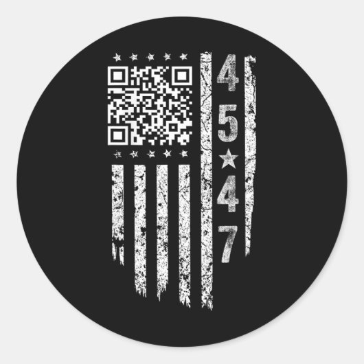 Grappig QR President Trump Dance Code Ronde Sticker (Voorkant)