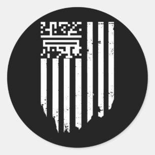 Grappig QR President Trump Dance Code Ronde Sticker