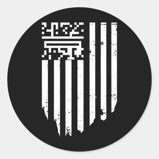 Grappig QR President Trump Dance Code Ronde Sticker (Voorkant)