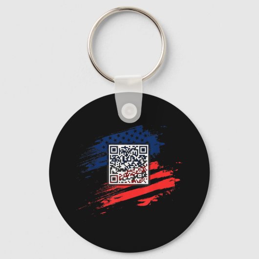Grappig QR President Trump Dance Code Sleutelhanger (Voorkant)