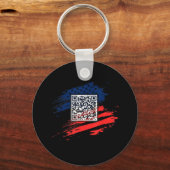 Grappig QR President Trump Dance Code Sleutelhanger (Voorkant)