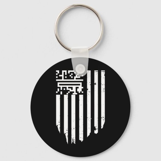 Grappig QR President Trump Dance Code Sleutelhanger (Voorkant)