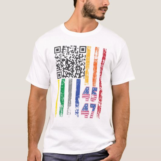 Grappig QR President Trump Dance Code T-shirt (Voorkant)