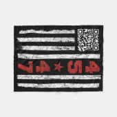 Grappig Qr President Trump Dance Code Trump 4547 ( Fleece Deken (Voorkant (Horizontaal))