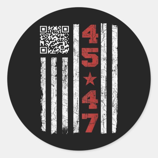 Grappig Qr President Trump Dance Code Trump 4547 ( Ronde Sticker (Voorkant)