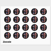 Grappig QR President Trump Dance Code Trump 45_47 Ronde Sticker (Vel)