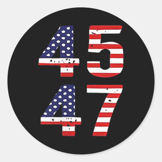 Grappig QR President Trump Dance Code Trump 45_47 Ronde Sticker (Voorkant)