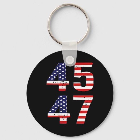 Grappig QR President Trump Dance Code Trump 45_47 Sleutelhanger (Voorkant)