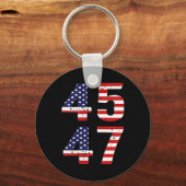 Grappig QR President Trump Dance Code Trump 45_47 Sleutelhanger (Voorkant)
