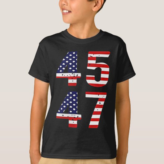 Grappig QR President Trump Dance Code Trump 45_47 T-shirt (Voorkant)