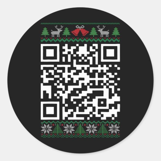 Grappig QR President Trump Dancing Code Lelijk Chr Ronde Sticker (Voorkant)