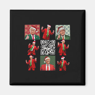 Grappig QR President Trump Kerst Dansdans M Magneet