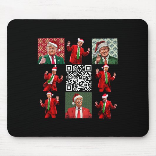 Grappig QR President Trump Kerst Dansdans M Muismat (Voorkant)