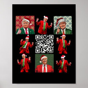 Grappig QR President Trump Kerst Dansdans M Poster