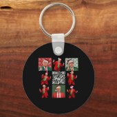 Grappig QR President Trump Kerst Dansdans M Sleutelhanger (Voorkant)