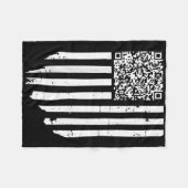 Grappig QR Scan Code President Trump 4547 Trump Da Fleece Deken (Voorkant (Horizontaal))